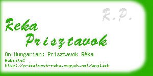 reka prisztavok business card