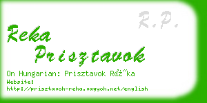 reka prisztavok business card